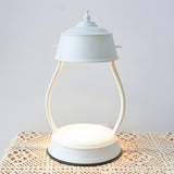 Bedroom White Modern Iron Candle Warmer Table Lamp Image - 3