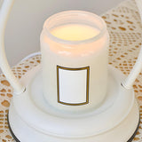 Bedroom White Modern Iron Candle Warmer Table Lamp Image - 9