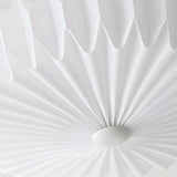 Bedroom White Origami Cylinder Flush Mount Ceiling Lamp Image - 10