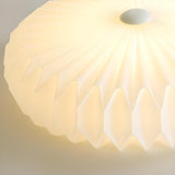 Bedroom White Origami Cylinder Flush Mount Ceiling Lamp Image - 12