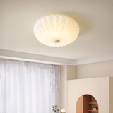 Bedroom White Origami Cylinder Flush Mount Ceiling Lamp Image - 3