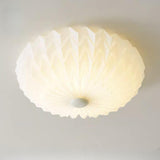 Bedroom White Origami Cylinder Flush Mount Ceiling Lamp Image - 6