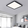 Bedroom White Rectangular LED Flush Mount Ceiling Light Image - 18