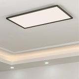 Bedroom White Rectangular LED Flush Mount Ceiling Light Image - 22