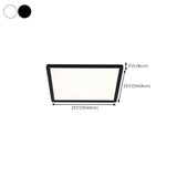 Bedroom White Rectangular LED Flush Mount Ceiling Light Image - 25