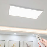 Bedroom White Rectangular LED Flush Mount Ceiling Light Image - 5