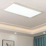 Bedroom White Rectangular LED Flush Mount Ceiling Light Image - 8