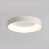 Bedroom White Round LED Flush Mount Ceiling Fixture Image - 17