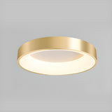 Bedroom White Round LED Flush Mount Ceiling Fixture Image - 22