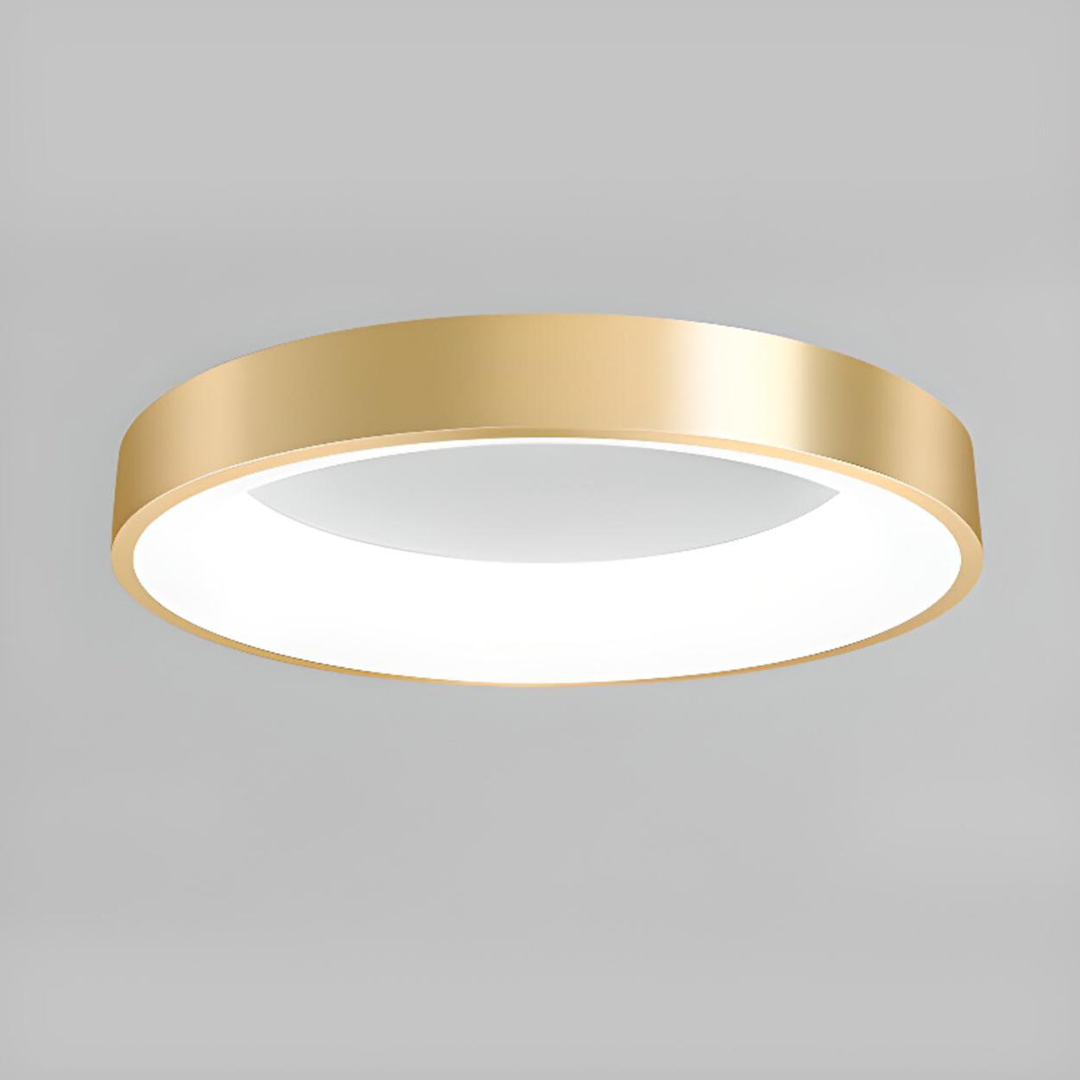 Bedroom White Round LED Flush Mount Ceiling Fixture Image - 24