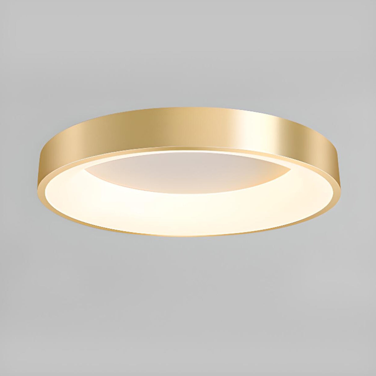 Bedroom White Round LED Flush Mount Ceiling Fixture Image - 25