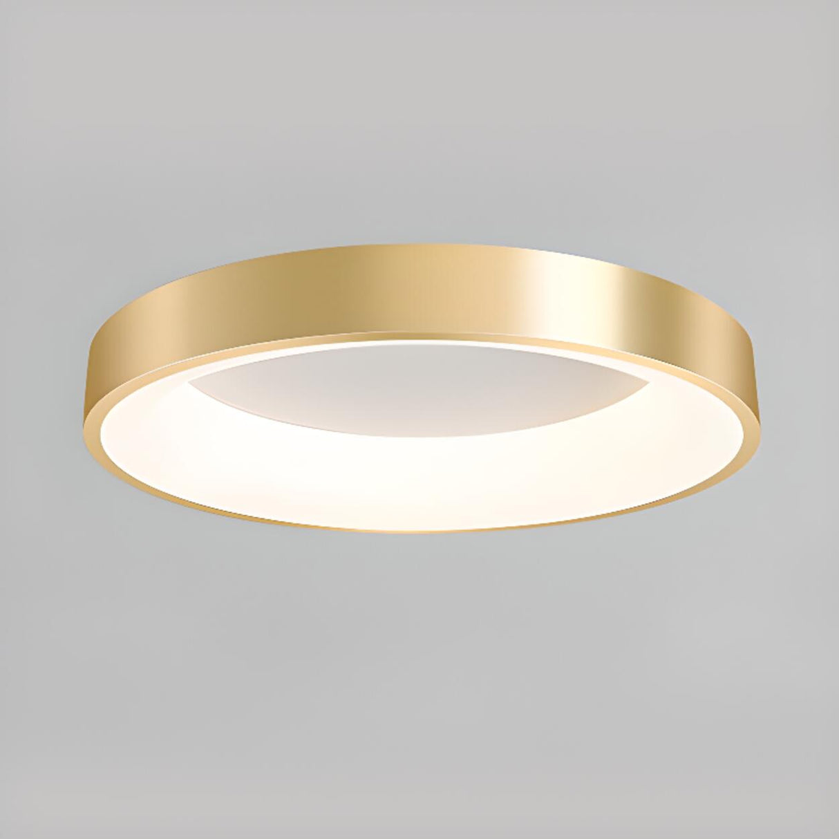 Bedroom White Round LED Flush Mount Ceiling Fixture Image - 26