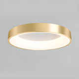 Bedroom White Round LED Flush Mount Ceiling Fixture Image - 26