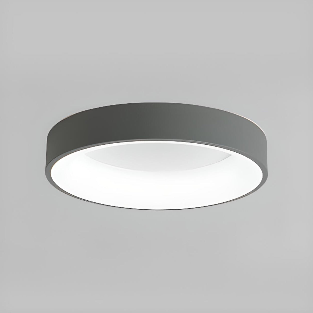 Bedroom White Round LED Flush Mount Ceiling Fixture Image - 27