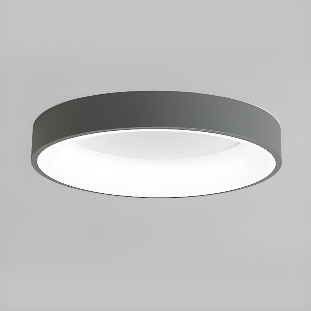 Bedroom White Round LED Flush Mount Ceiling Fixture Image - 30