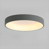 Bedroom White Round LED Flush Mount Ceiling Fixture Image - 31