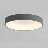 Bedroom White Round LED Flush Mount Ceiling Fixture Image - 32