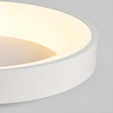 Bedroom White Round LED Flush Mount Ceiling Fixture Image - 33