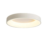 Bedroom White Round LED Flush Mount Ceiling Fixture Image - 5