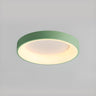 Bedroom White Round LED Flush Mount Ceiling Fixture Image - 8