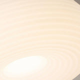 Bedroom White Stripe Drum Flush Mount Ceiling Lamp Image - 12