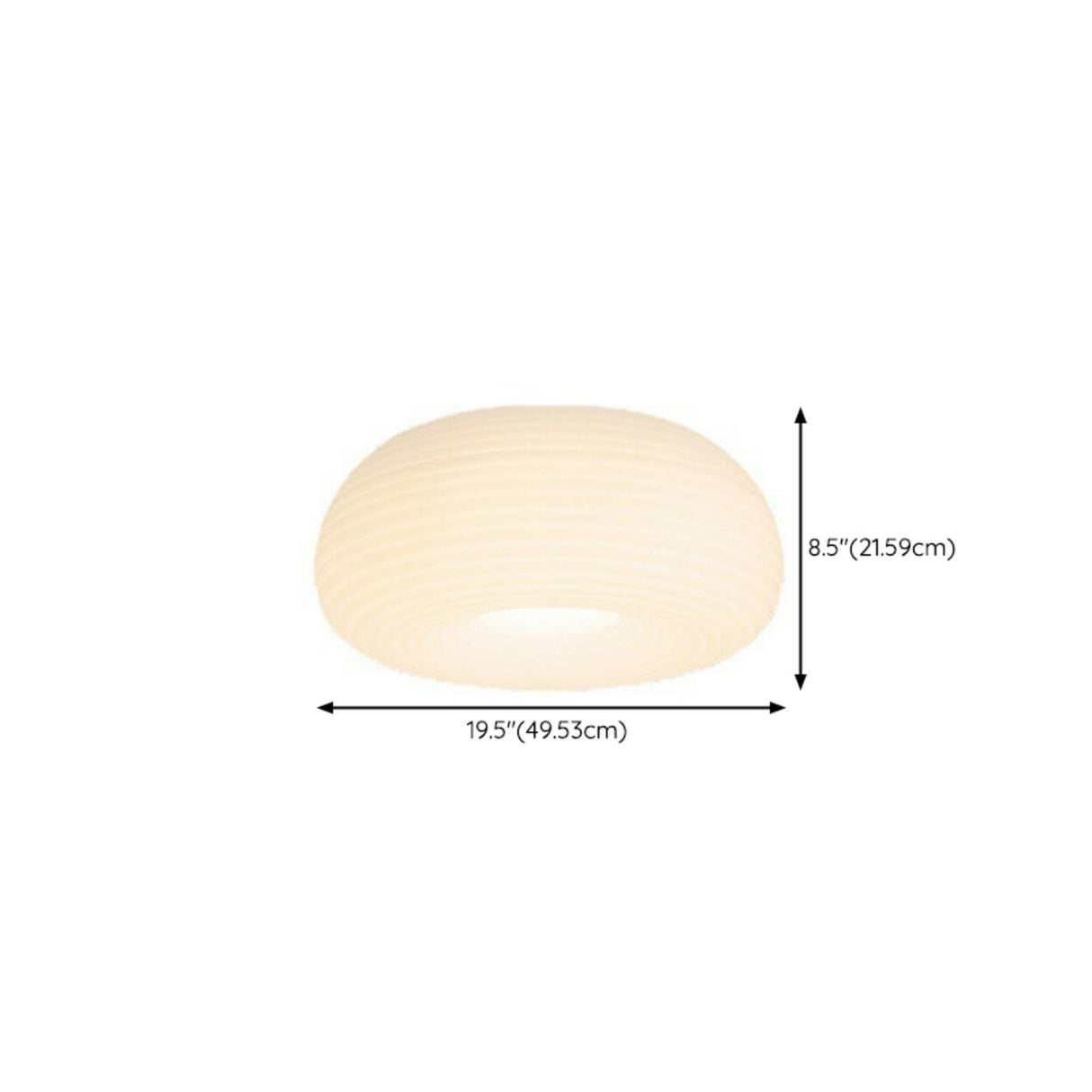 Bedroom White Stripe Drum Flush Mount Ceiling Lamp Image - 15