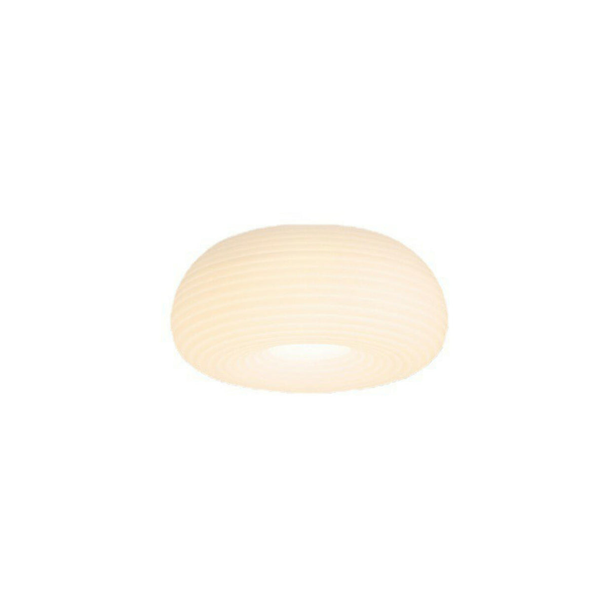 Bedroom White Stripe Drum Flush Mount Ceiling Lamp Image - 5