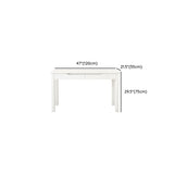 Bedroom White Wood Writing Desk Set with Drawers and Chair Image - 13