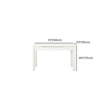 Bedroom White Wood Writing Desk Set with Drawers and Chair Image - 14