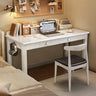 Bedroom Wood Brown Desk Set with Drawers and Peg Board Image - 5