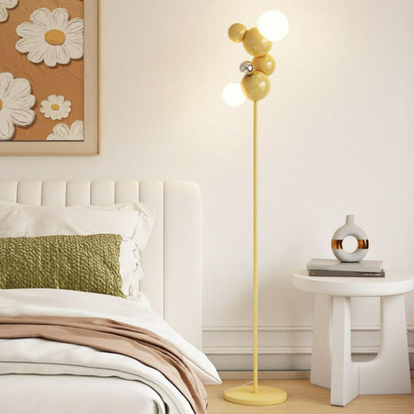 Bedside 2-Light Artistic Spherical Cluster Floor Lamp Image - 1