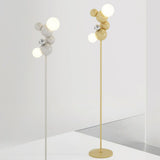 Bedside 2-Light Artistic Spherical Cluster Floor Lamp Image - 10