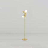 Bedside 2-Light Artistic Spherical Cluster Floor Lamp Image - 2