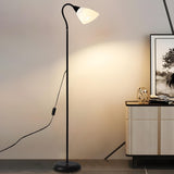 Bedside Adjustable Black Cone Metal LED Floor Lamp Image - 8