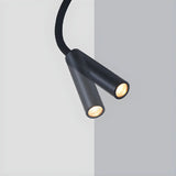 Bedside Adjustable Cylinder Black Reading Wall Sconce Image - 9