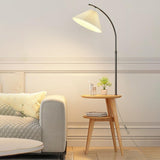 Bedside Adjustable Pleated Side Table Floor Lamp Image - 2