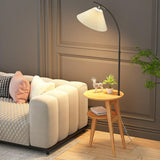 Bedside Adjustable Pleated Side Table Floor Lamp Image - 5