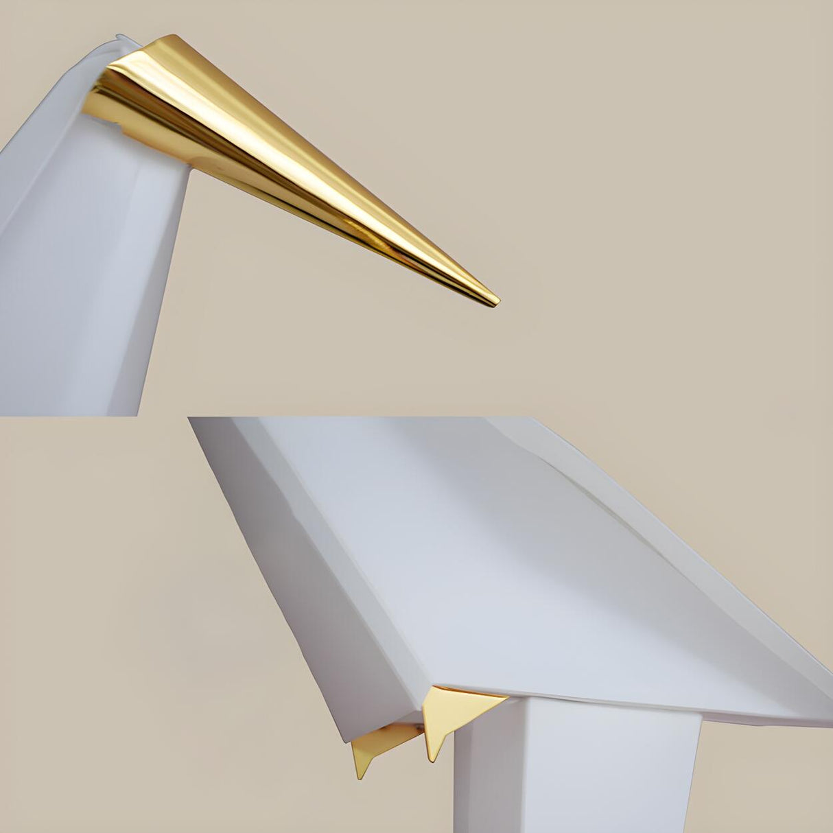 Bedside Bird-Shaped Artistic Gold Stand Floor Lamp Image - 14