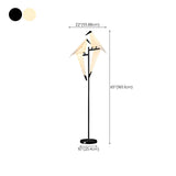 Bedside Bird-Shaped Artistic Gold Stand Floor Lamp Image - 18