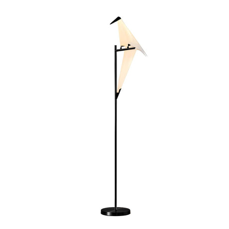 Bedside Bird-Shaped Artistic Gold Stand Floor Lamp Image - 2