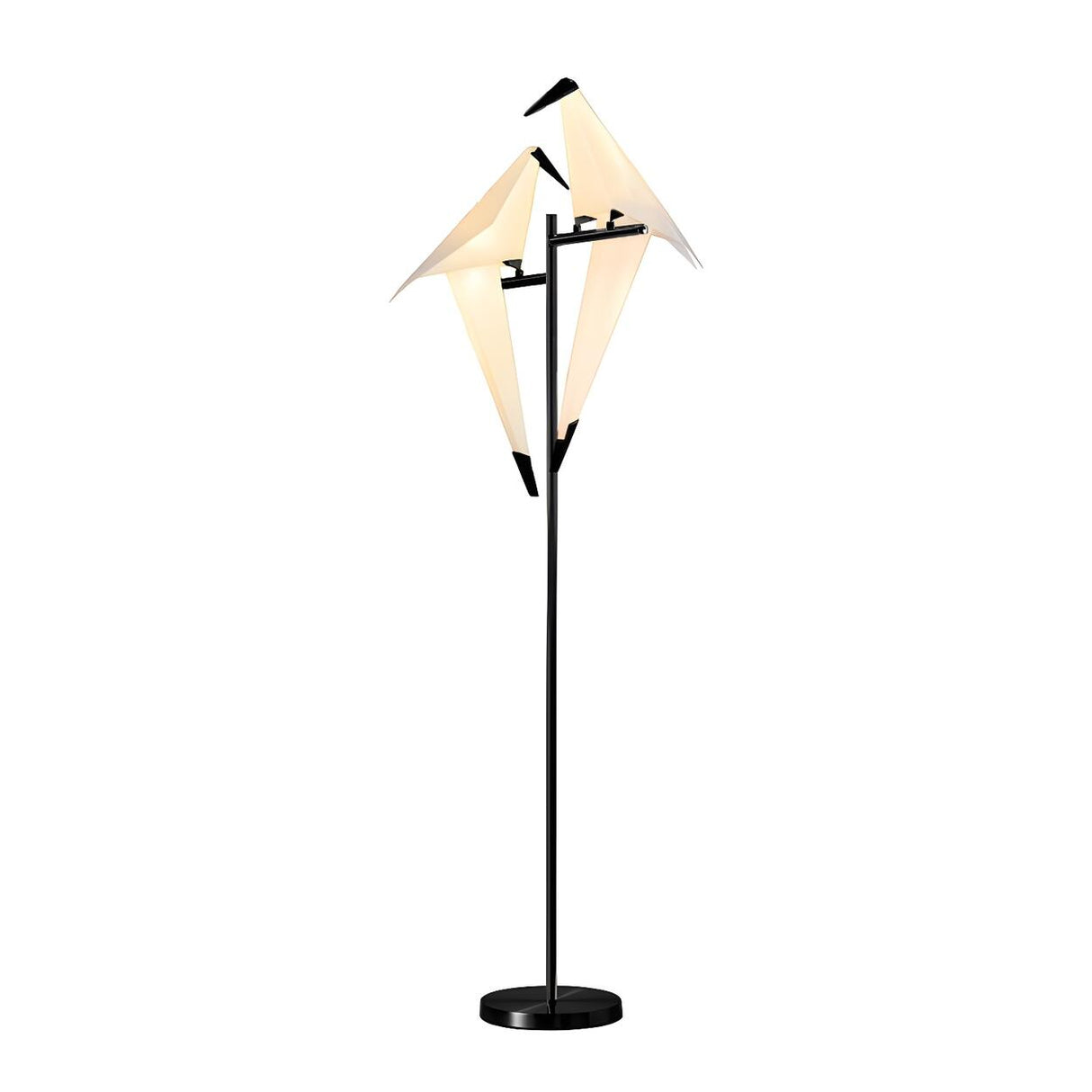 Bedside Bird-Shaped Artistic Gold Stand Floor Lamp Image - 3