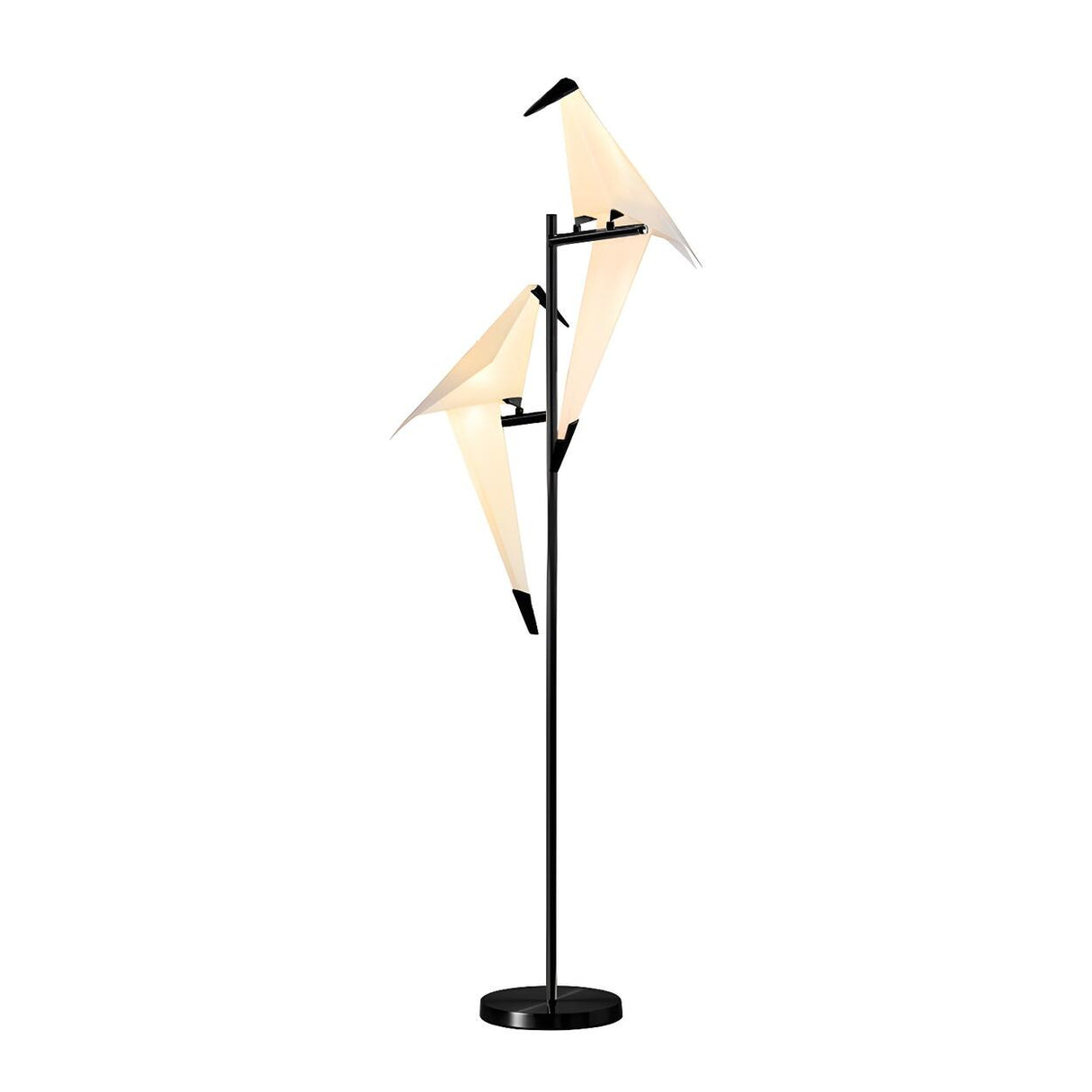 Bedside Bird-Shaped Artistic Gold Stand Floor Lamp Image - 5