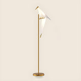 Bedside Bird-Shaped Artistic Gold Stand Floor Lamp Image - 7