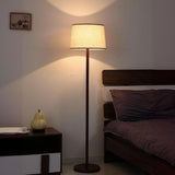 Bedside Classic Beige Drum Metal Modern Floor Lamp Image - 3