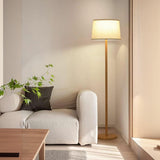 Bedside Classic Beige Drum Metal Modern Floor Lamp Image - 5