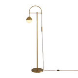 Bedside Modern Brass Finish Gold and Arc Floor Lamp Image - 5