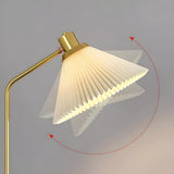 Bedside Pleated Shade Modern Adjustable Floor Lamp Image - 12