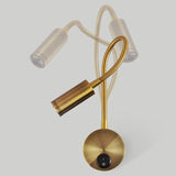 Bedside Reading Cylinder Brass Adjustable Wall Light Image - 8