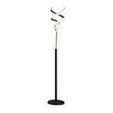 Bedside Simple Gold Spiral Metal LED Floor Lamp Image - 5