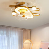 Bee-Shaped Starry Night LED Ceiling Fan with Lighting Image - 16